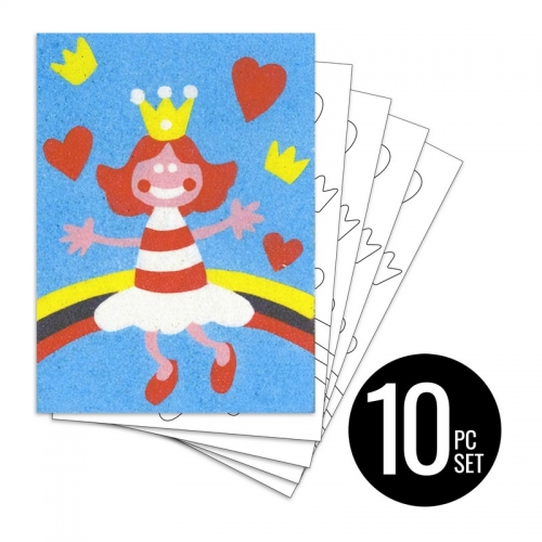 Peel 'N Stick Sand Art Board #8 - Princess Rainbow Multi Set *SHIPPING INCLUDED via USPS within USA*